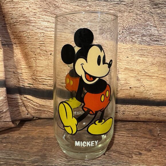 Vintage Mickey Mouse Drinking Glass Pepsi Collectors Edition 1978 Walt Disney - Picture 1 of 6